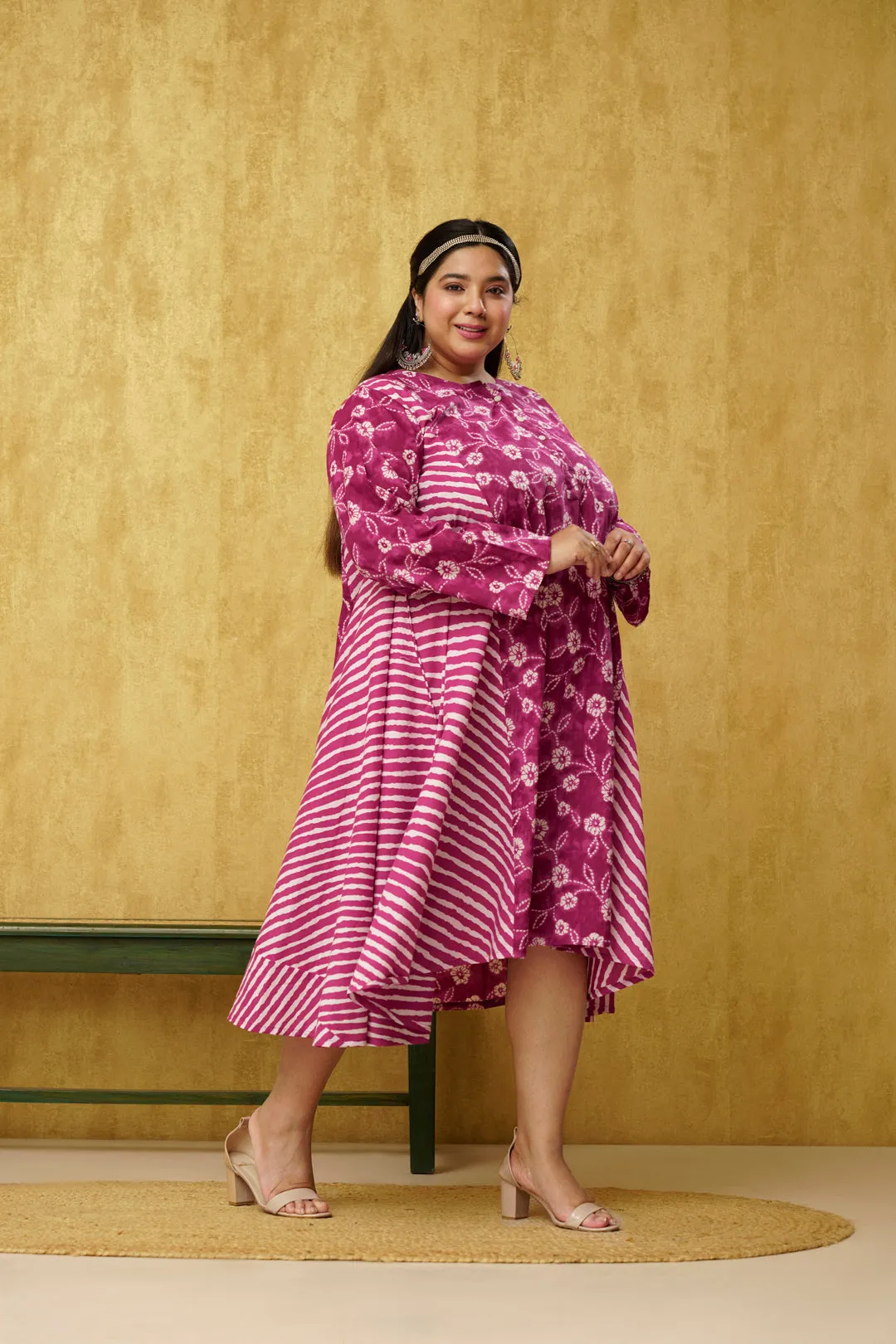 Aesthetically Pleasing Falsa Colored Cotton Dress