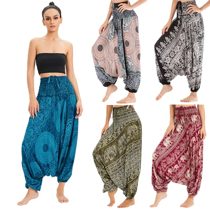 Bohemian High Waist Harem Baggy Pants