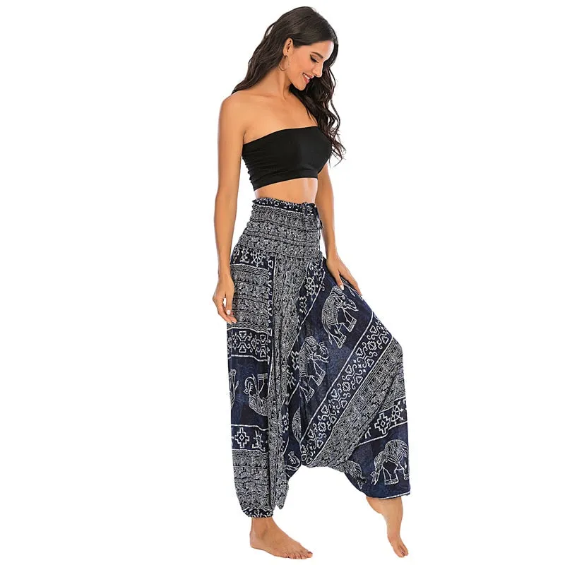 Bohemian High Waist Harem Baggy Pants