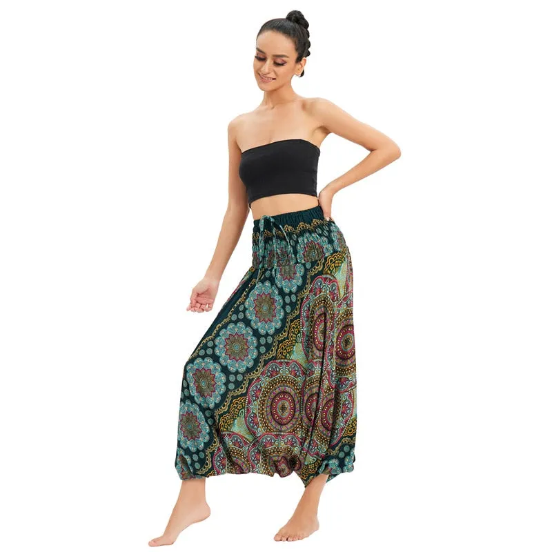 Bohemian High Waist Harem Baggy Pants