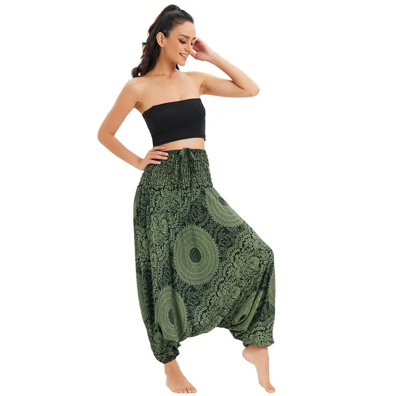Bohemian High Waist Harem Baggy Pants