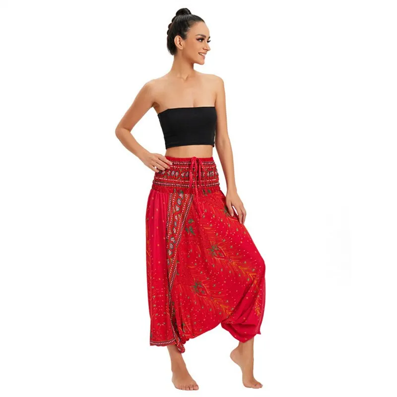 Bohemian High Waist Harem Baggy Pants