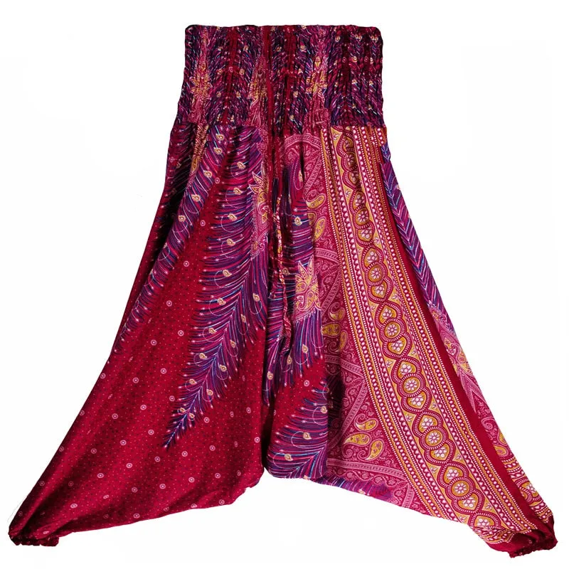 Bohemian High Waist Harem Baggy Pants