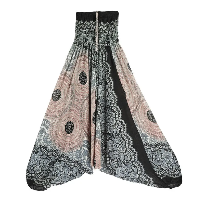 Bohemian High Waist Harem Baggy Pants