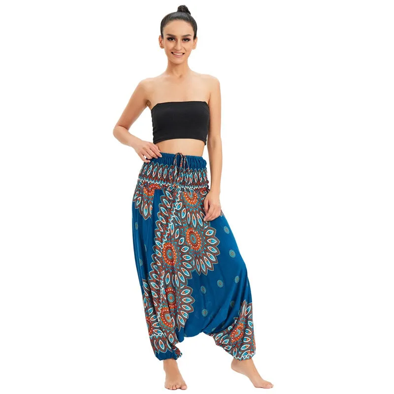 Bohemian High Waist Harem Baggy Pants