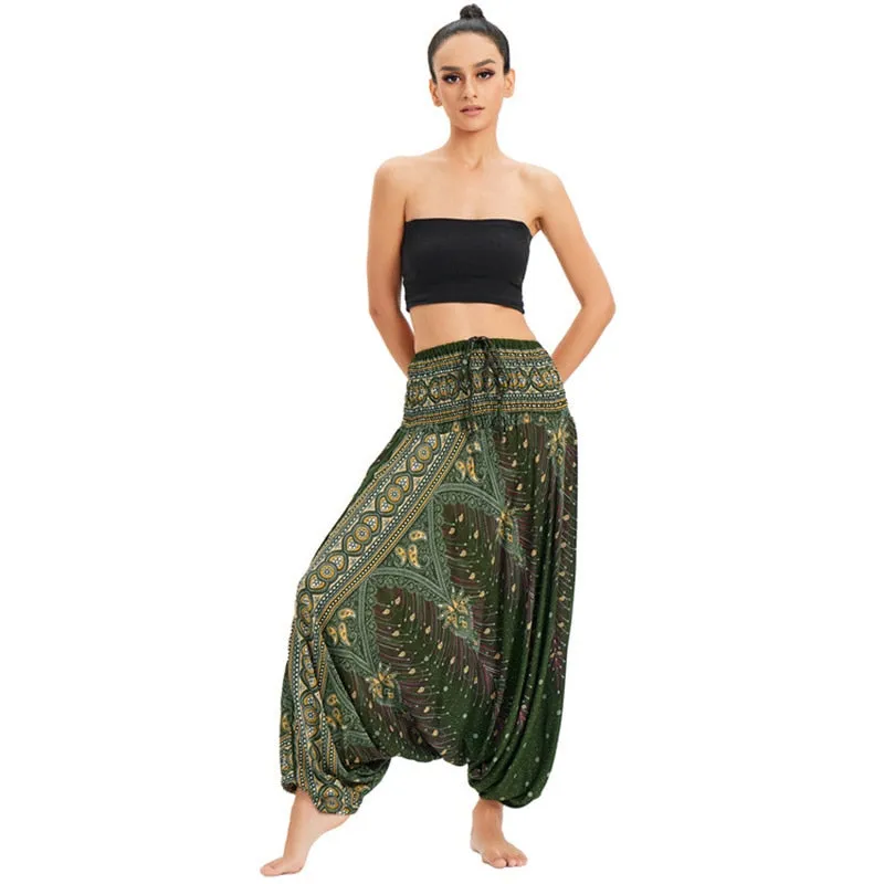 Bohemian High Waist Harem Baggy Pants