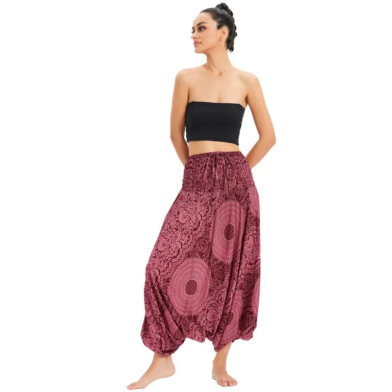 Bohemian High Waist Harem Baggy Pants
