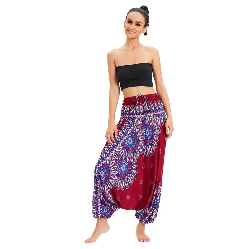 Bohemian High Waist Harem Baggy Pants