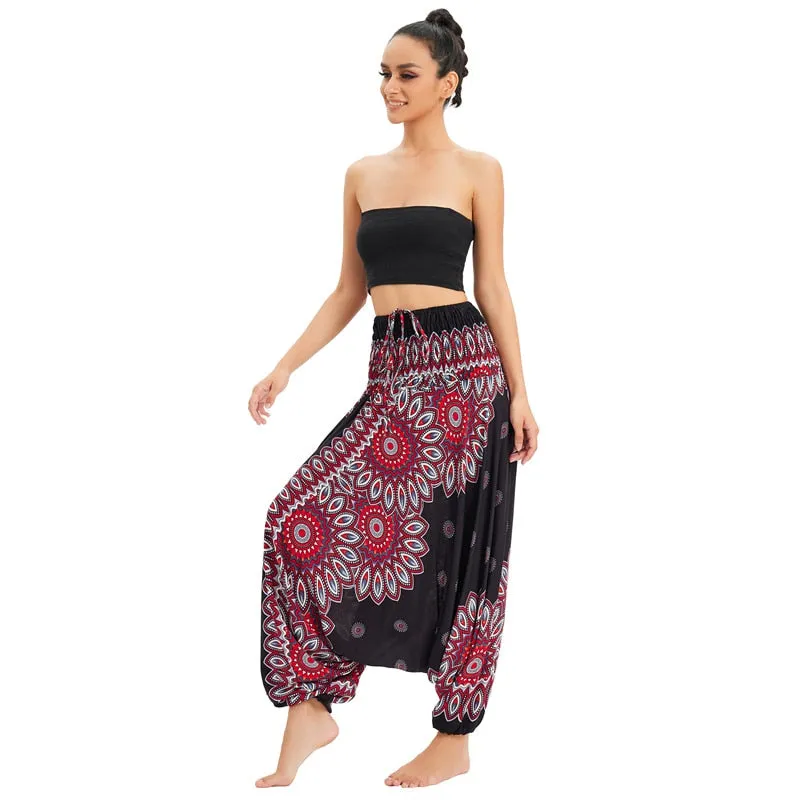 Bohemian High Waist Harem Baggy Pants