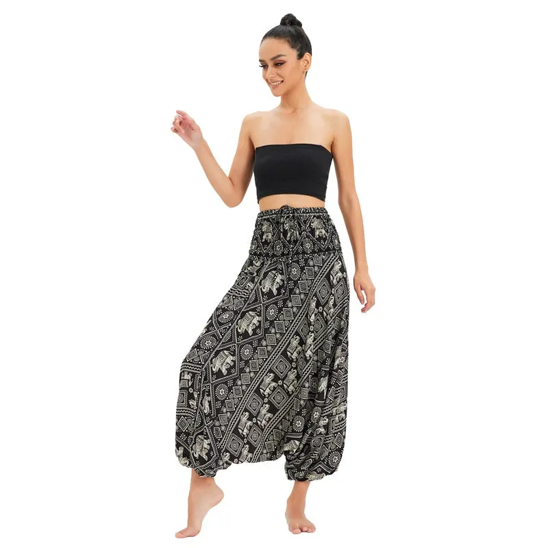 Bohemian High Waist Harem Baggy Pants