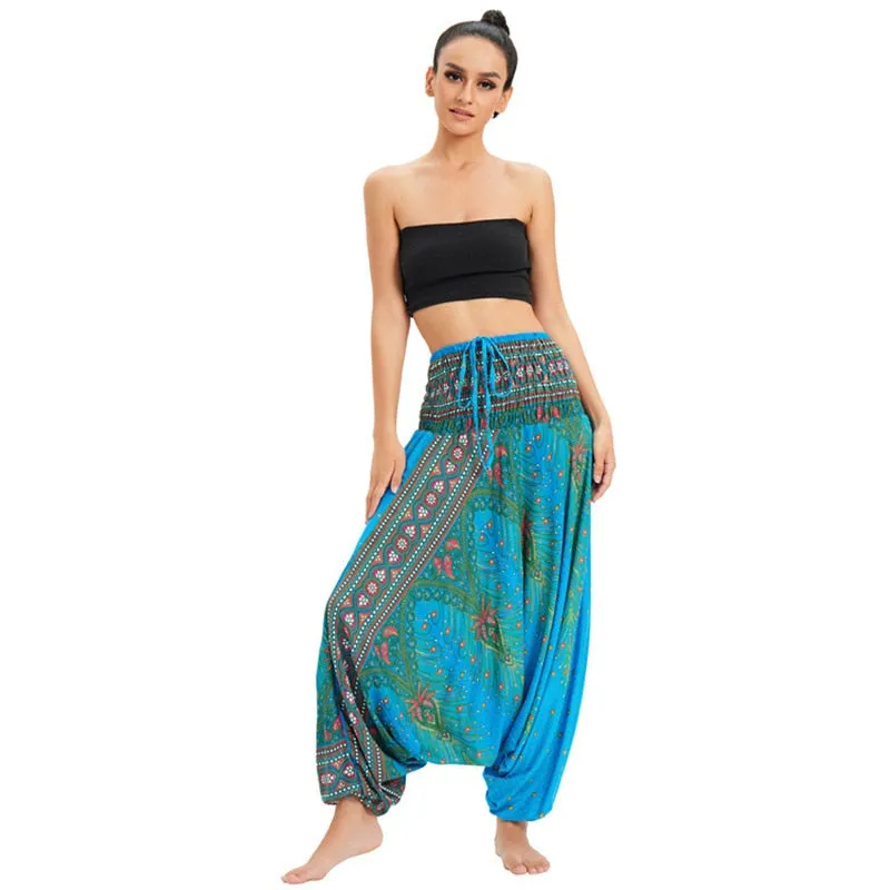 Bohemian High Waist Harem Baggy Pants