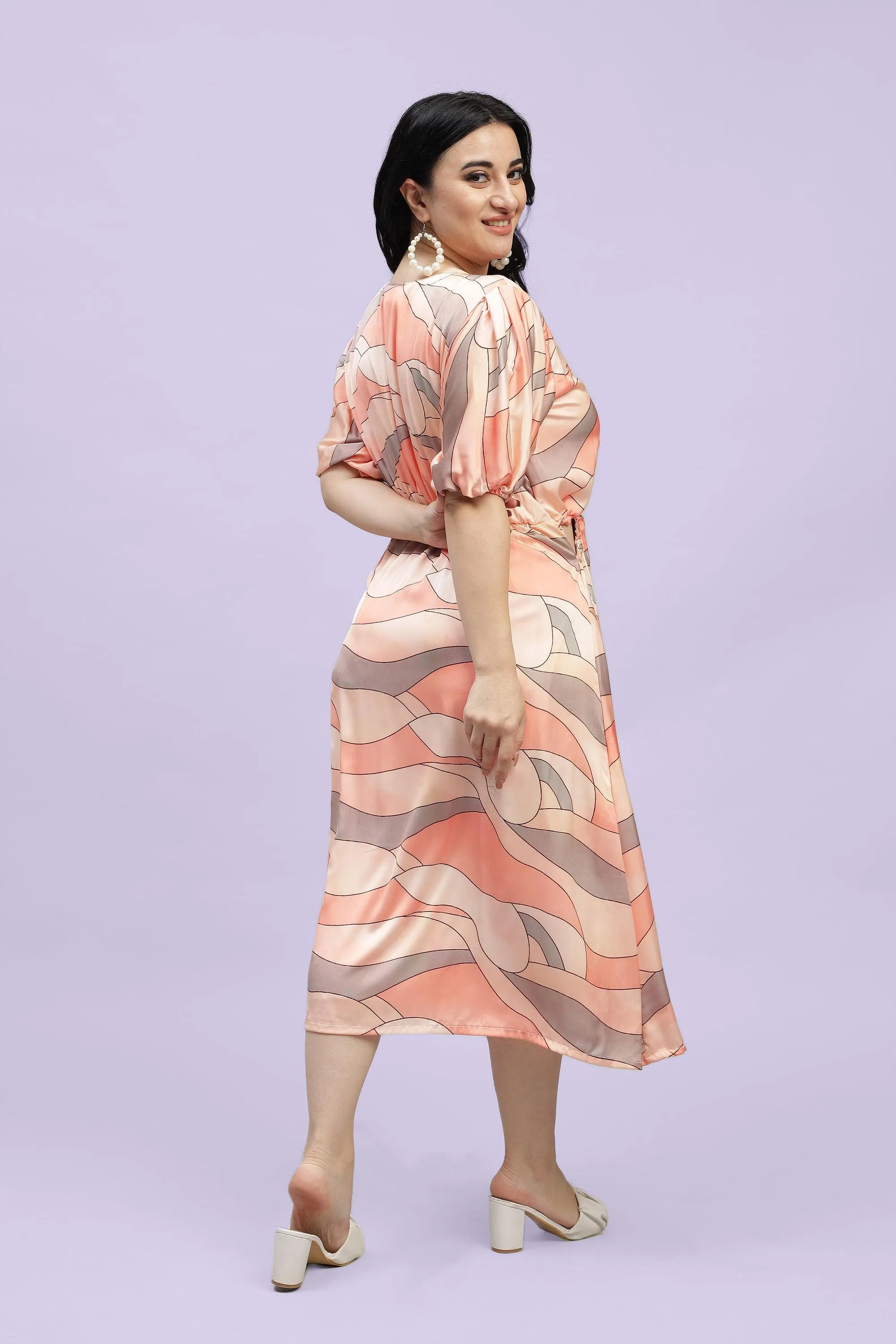 Curvy Lane Women Plus Size Square Neck Cutout Dress