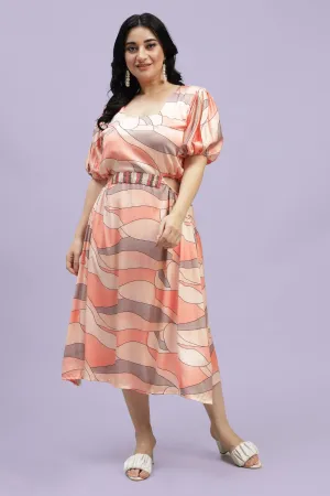 Curvy Lane Women Plus Size Square Neck Cutout Dress