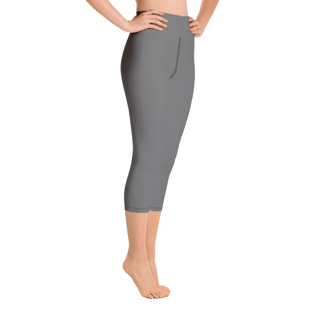 Dark Gray Capri Yoga Pants