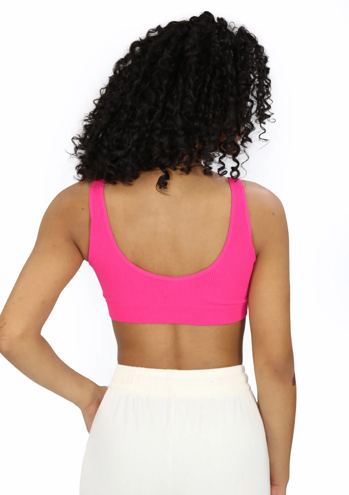 DY-373 Fuchsia Cami Bra Top (Sport Bra) de Mujer