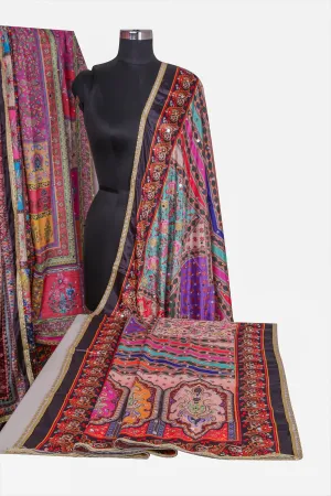 Elegant Multi Color Mirror & Stone work Pakistani Dupatta for Women (D247)(Deal)