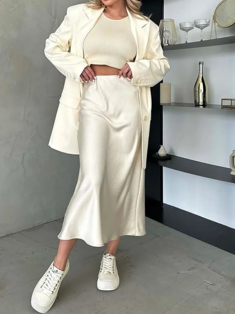 Kvinnors ttika Satin Fishtail kjol