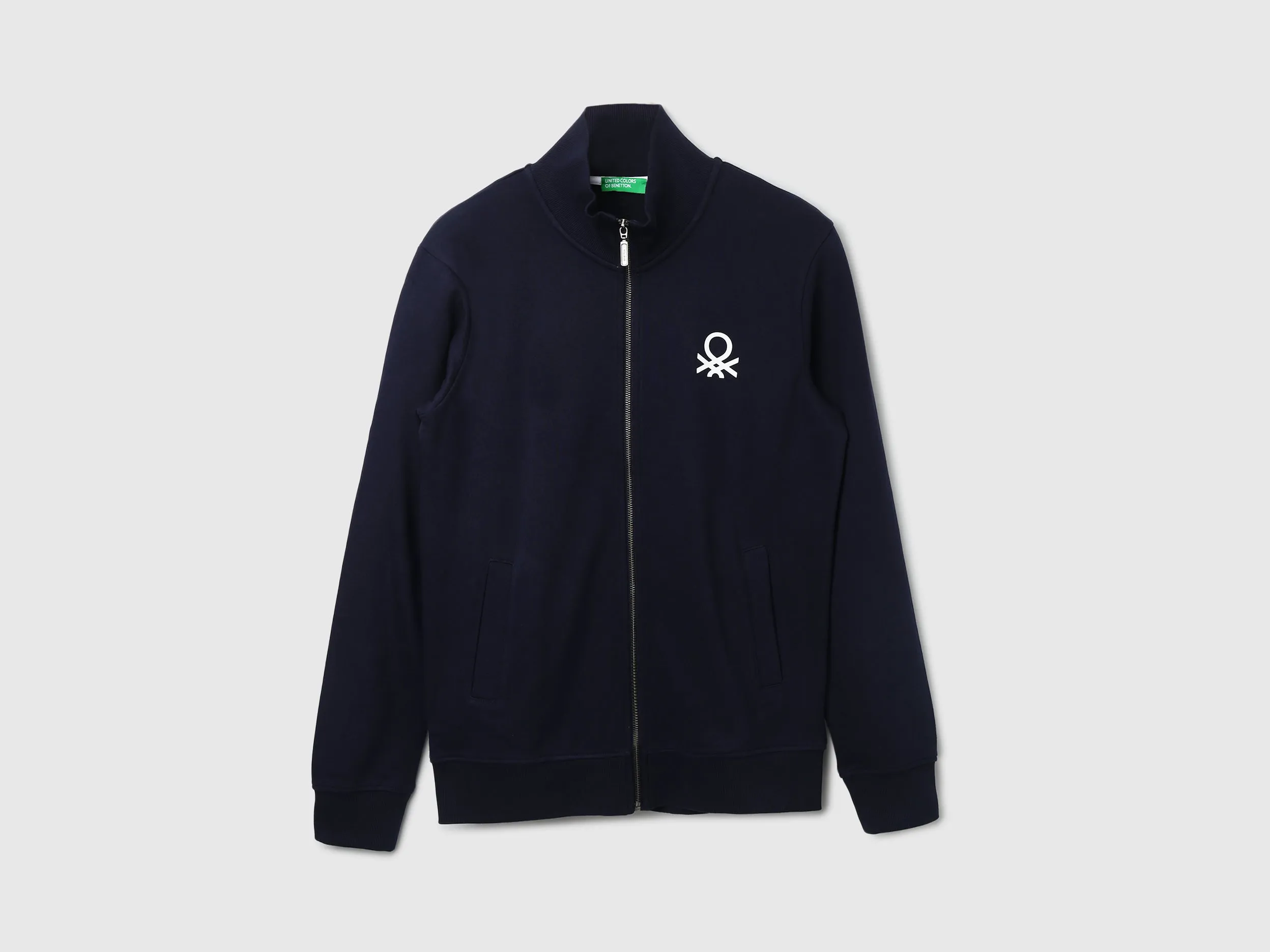 Men Brand Logo High Neck Sweatshirt
