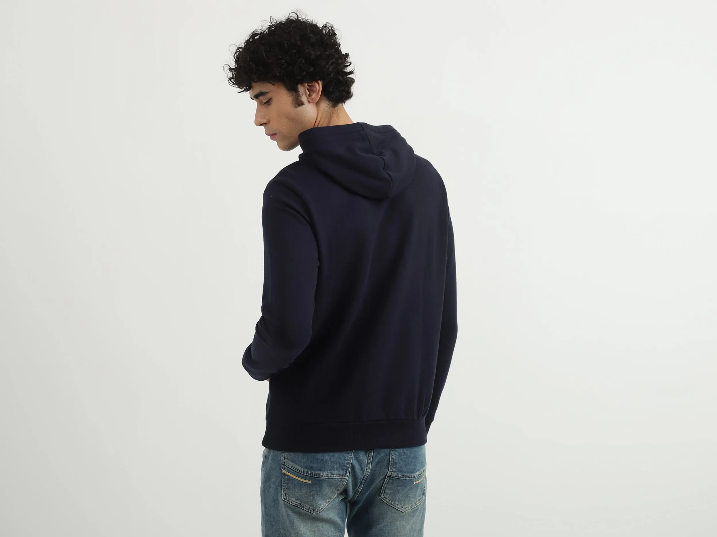 Men Brand Logo Hooded Sweatshirt