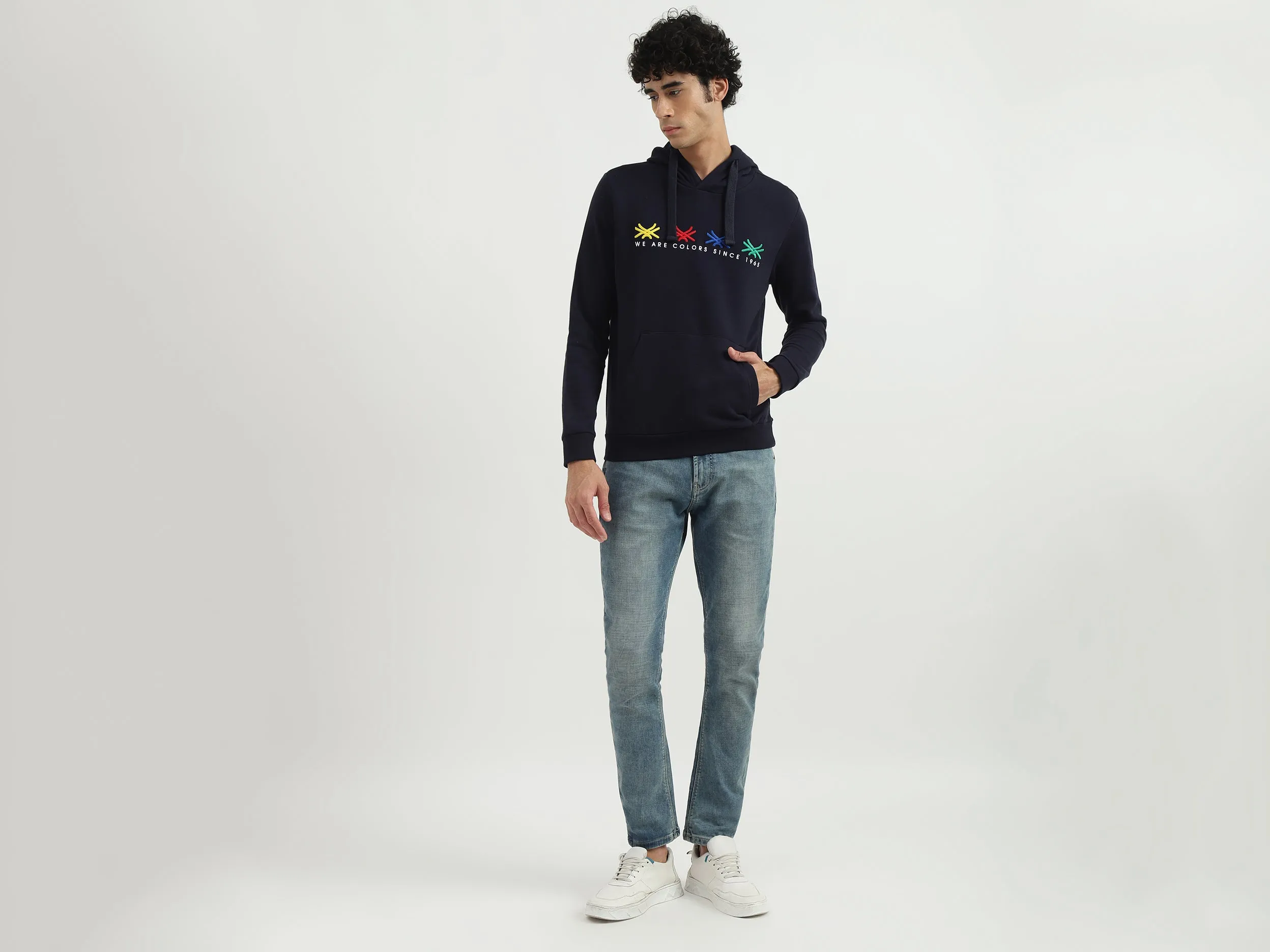 Men Brand Logo Hooded Sweatshirt