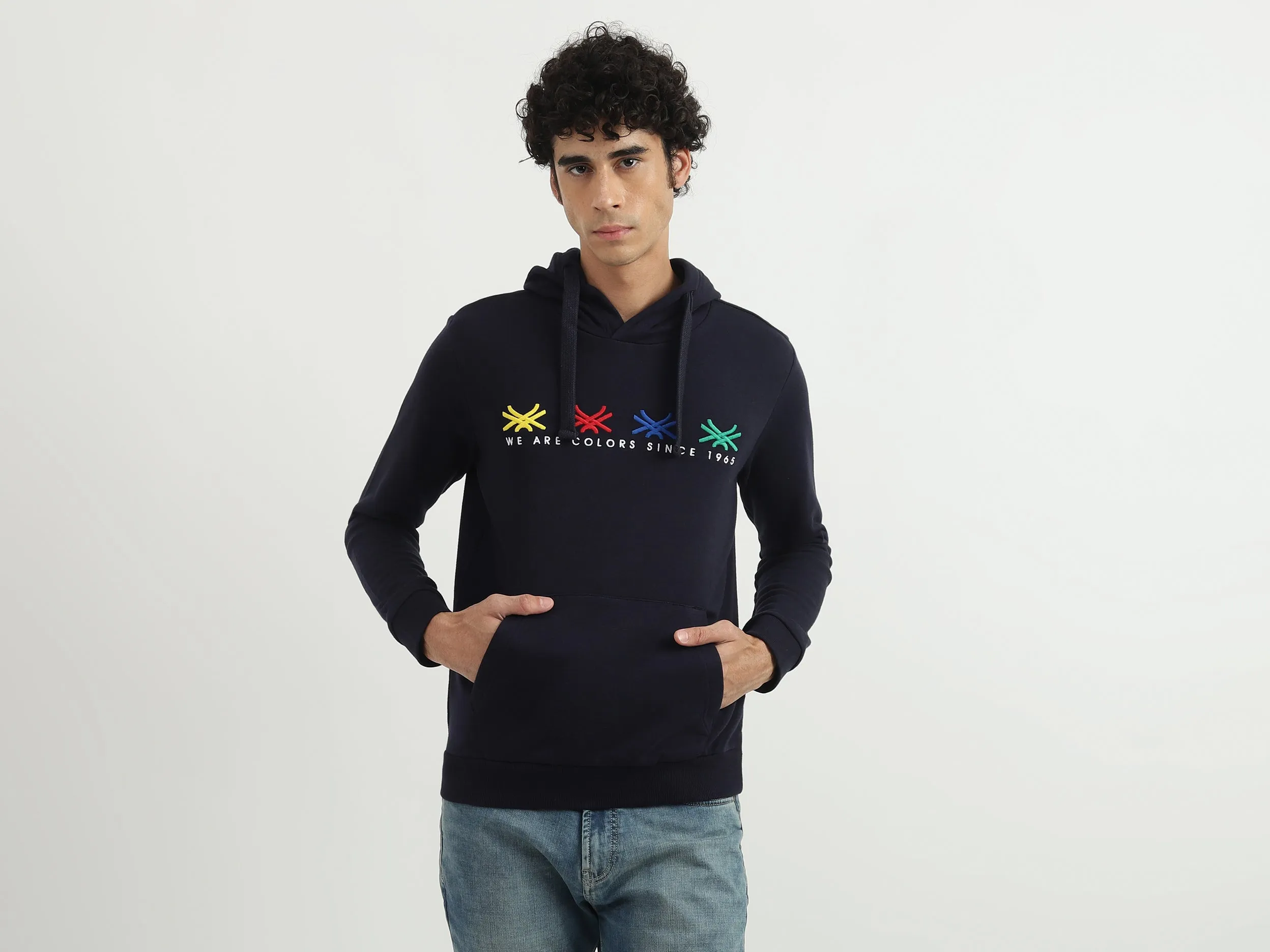 Men Brand Logo Hooded Sweatshirt