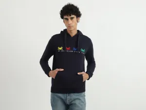 Men Brand Logo Hooded Sweatshirt
