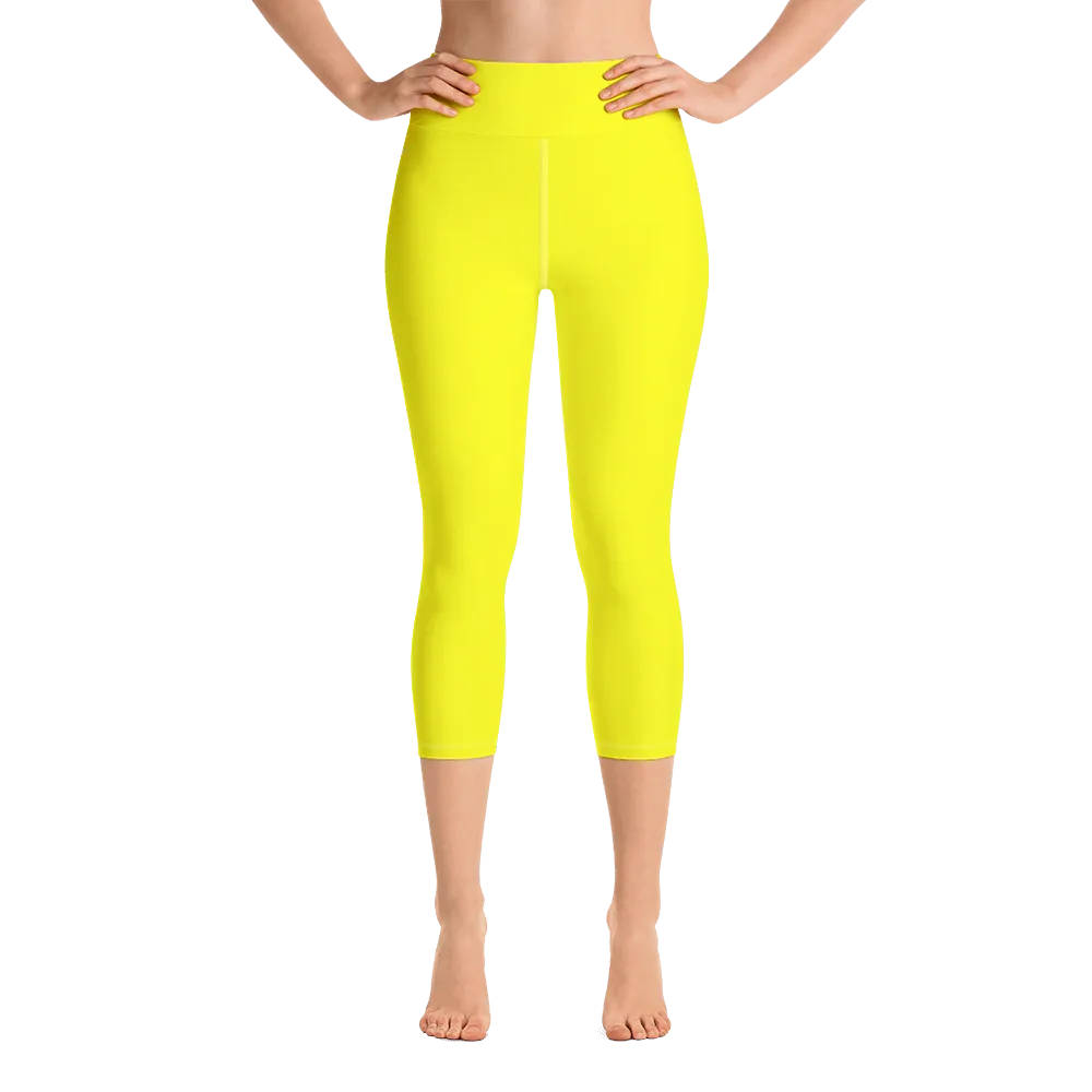 Neon Yellow Capri Yoga Pants