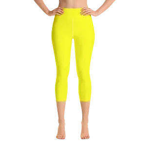 Neon Yellow Capri Yoga Pants