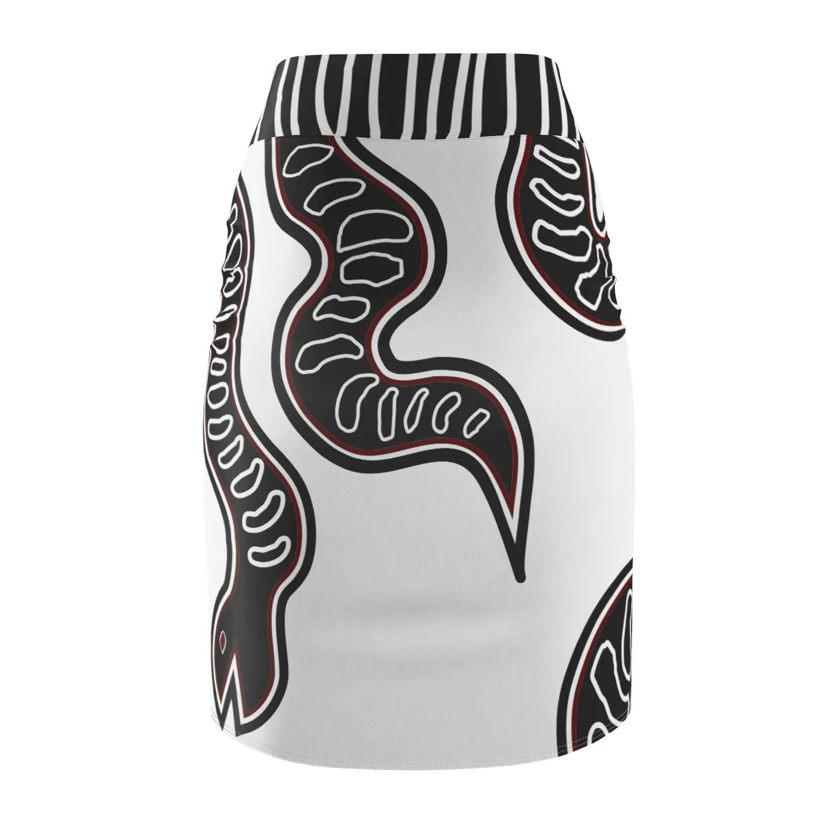 Snake Print Pencil Skirt