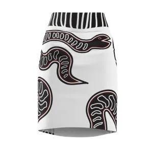 Snake Print Pencil Skirt