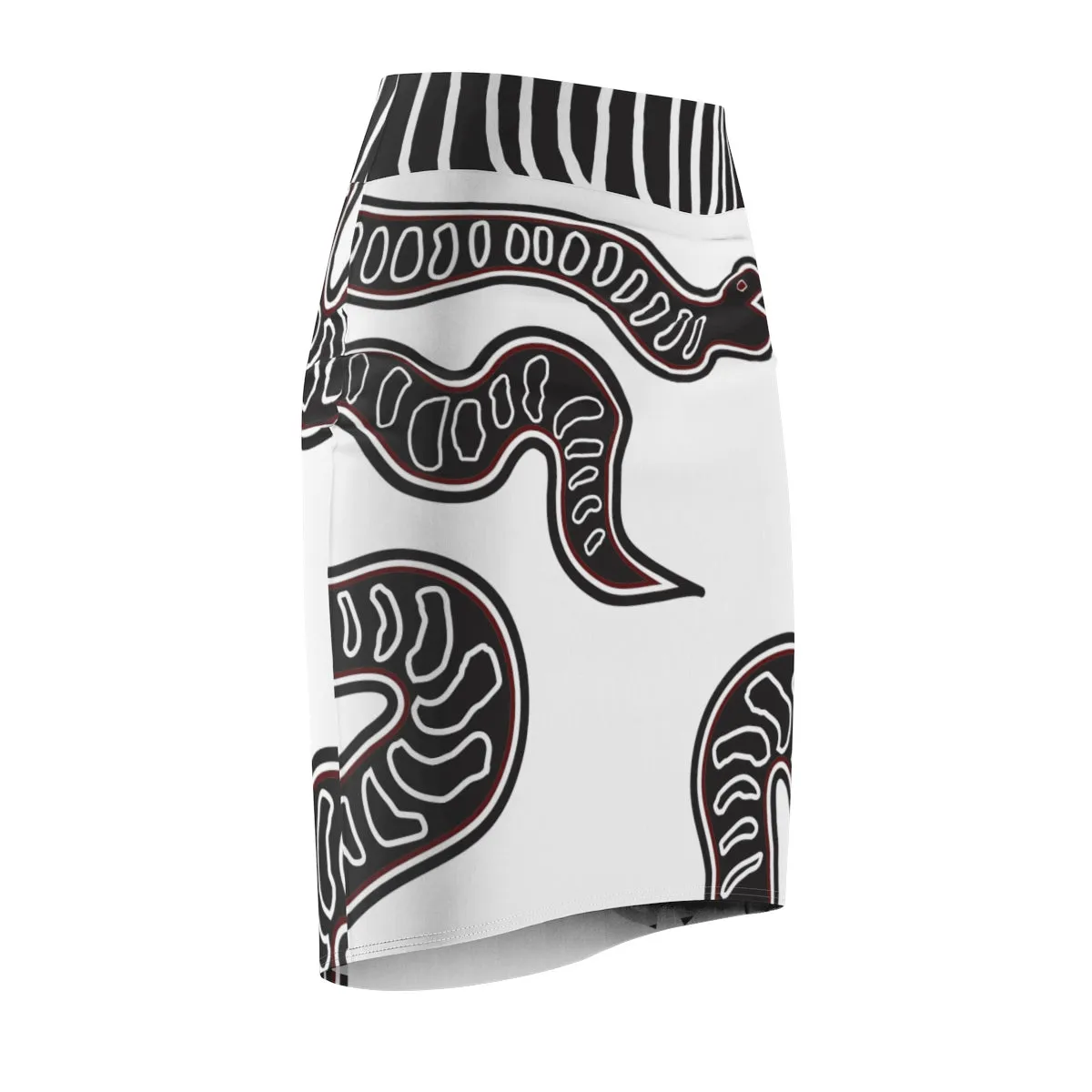 Snake Print Pencil Skirt