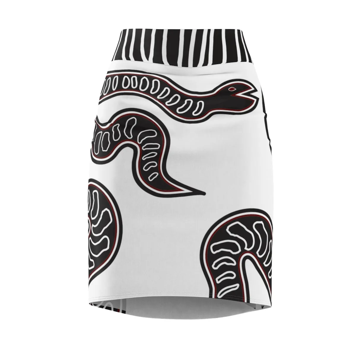 Snake Print Pencil Skirt