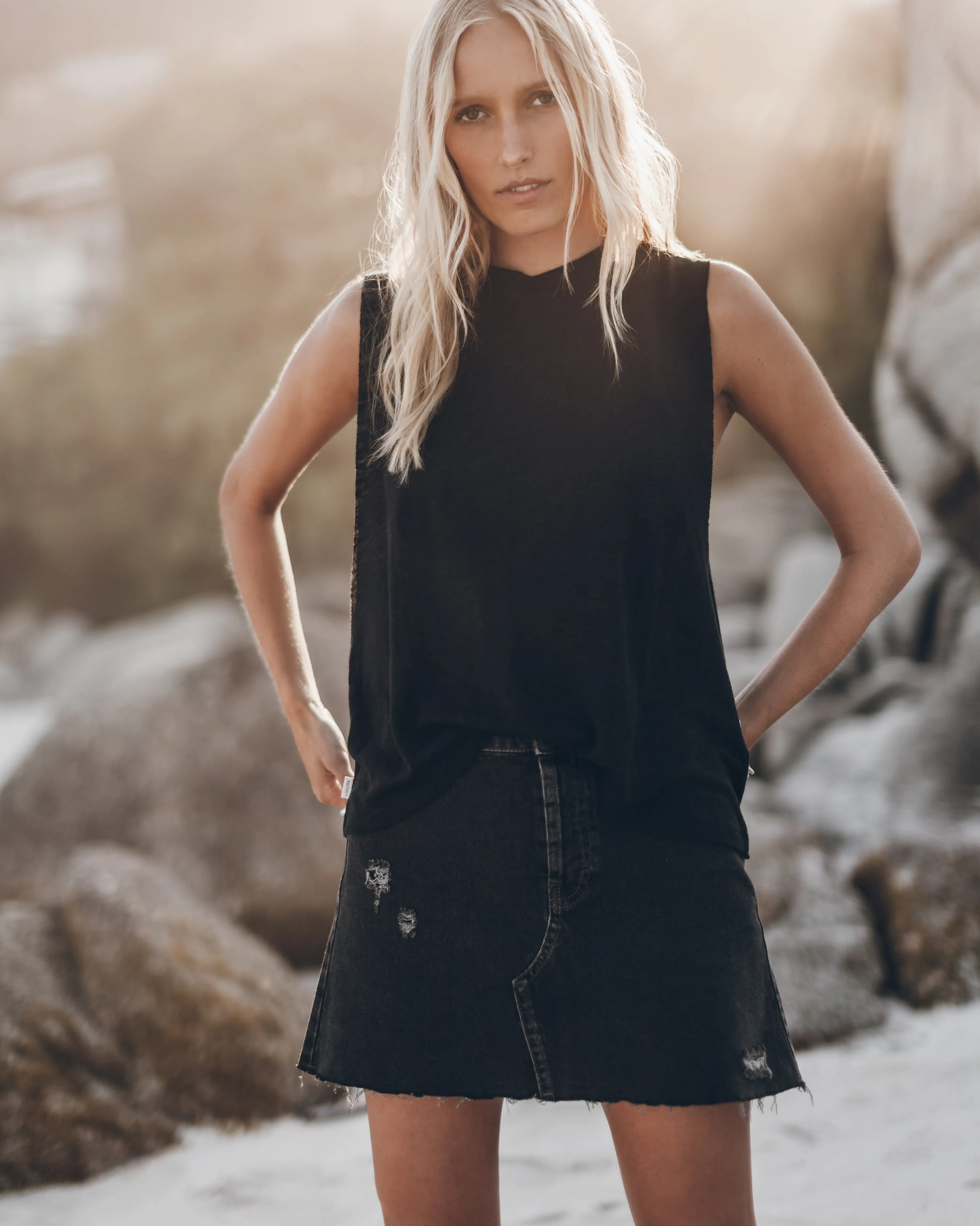 The Black Oversized Tank Top