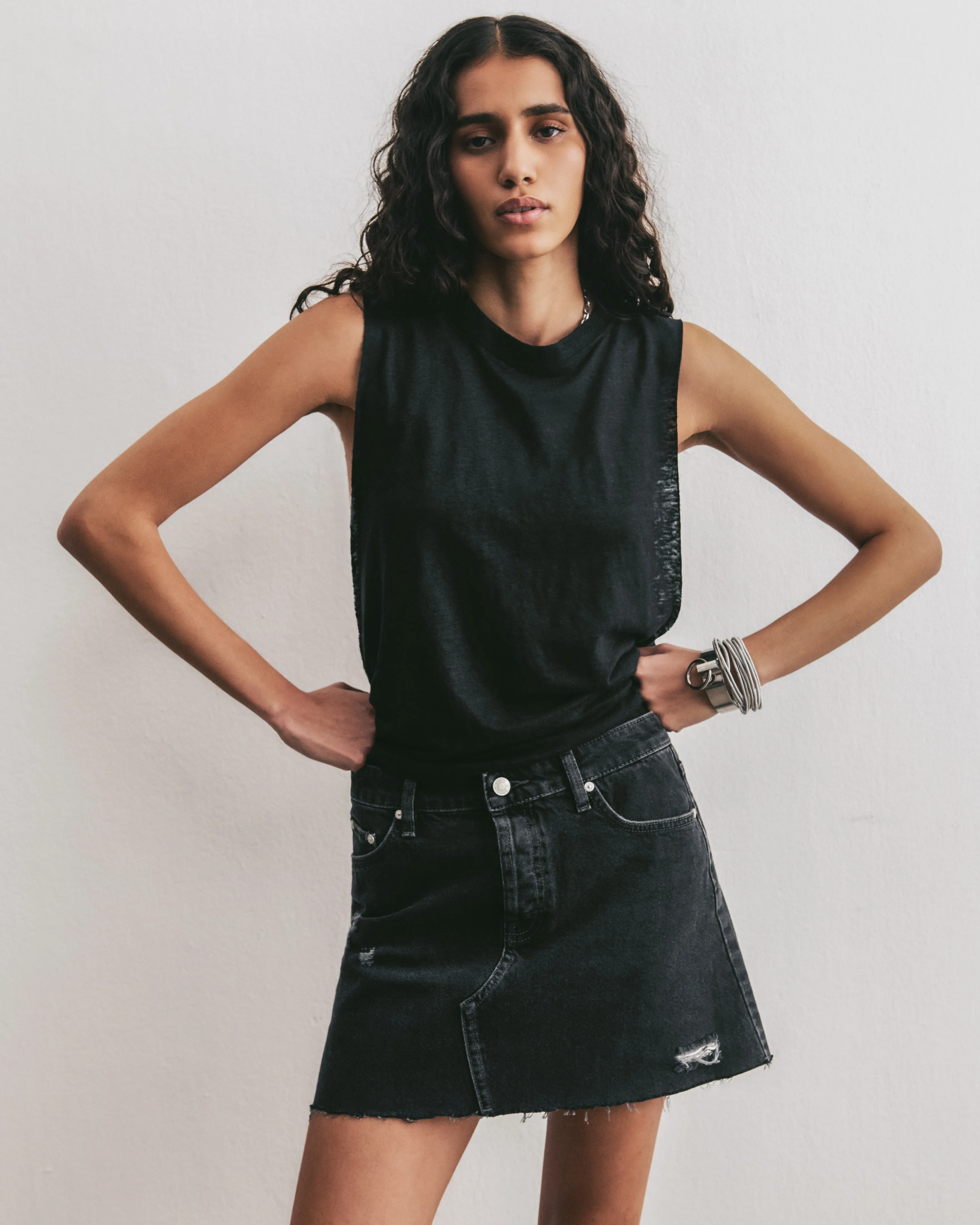 The Black Oversized Tank Top