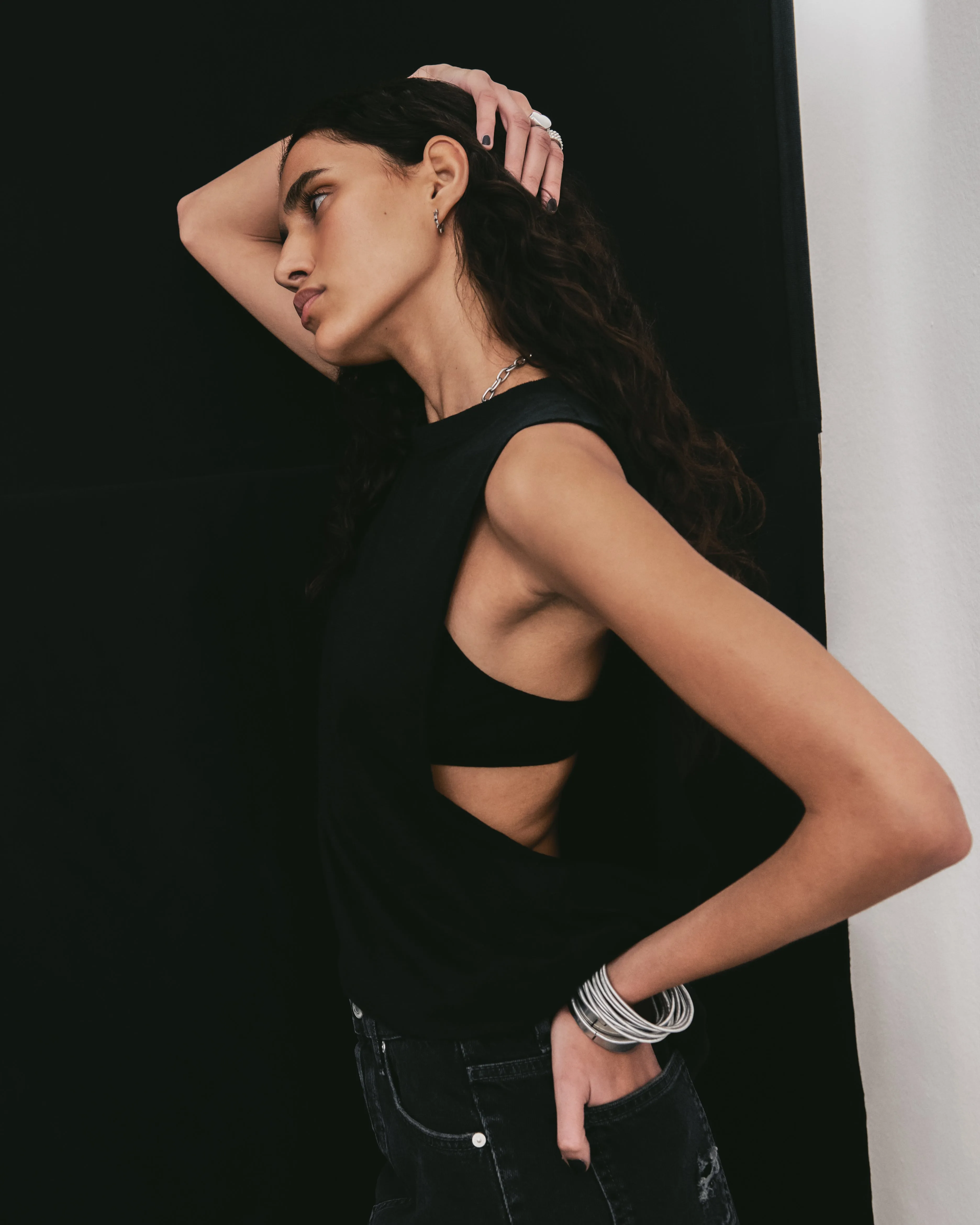 The Black Oversized Tank Top