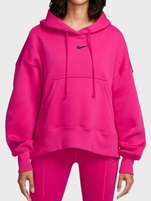 Women's Brand Logo Embroidered Hoodie,Pink