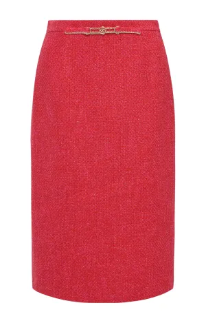 YAYING Imported Tweed Pencil Skirt